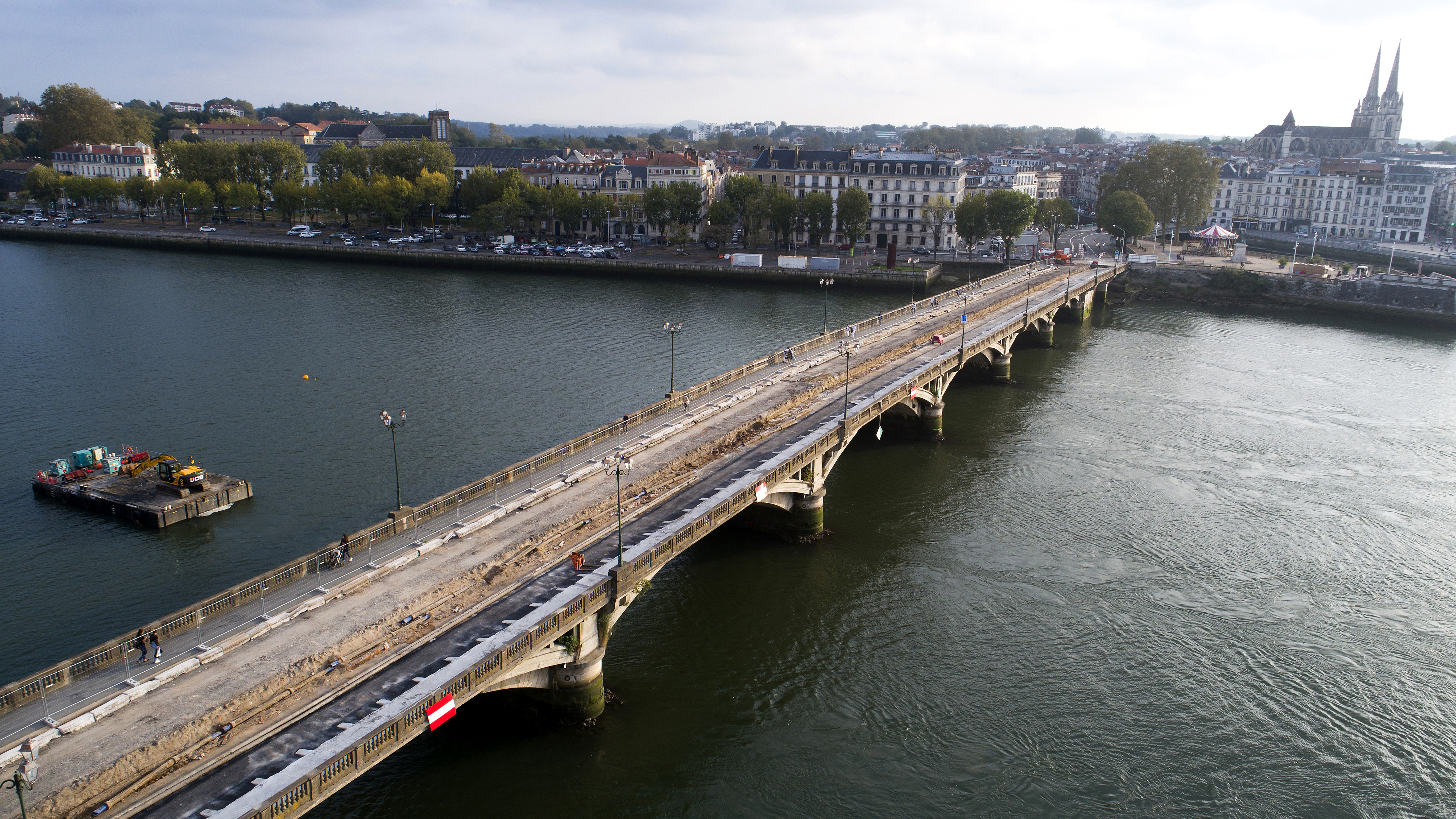 Travaux sur le pont Saint-Esprit à Bayonne Septembre 2017