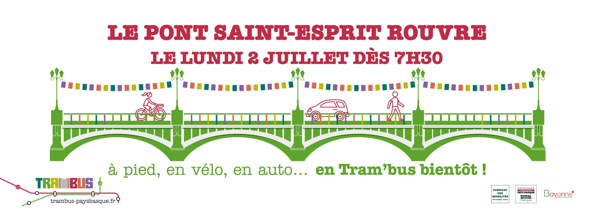 Réouverture du Pont SaintEsprit Trambus
